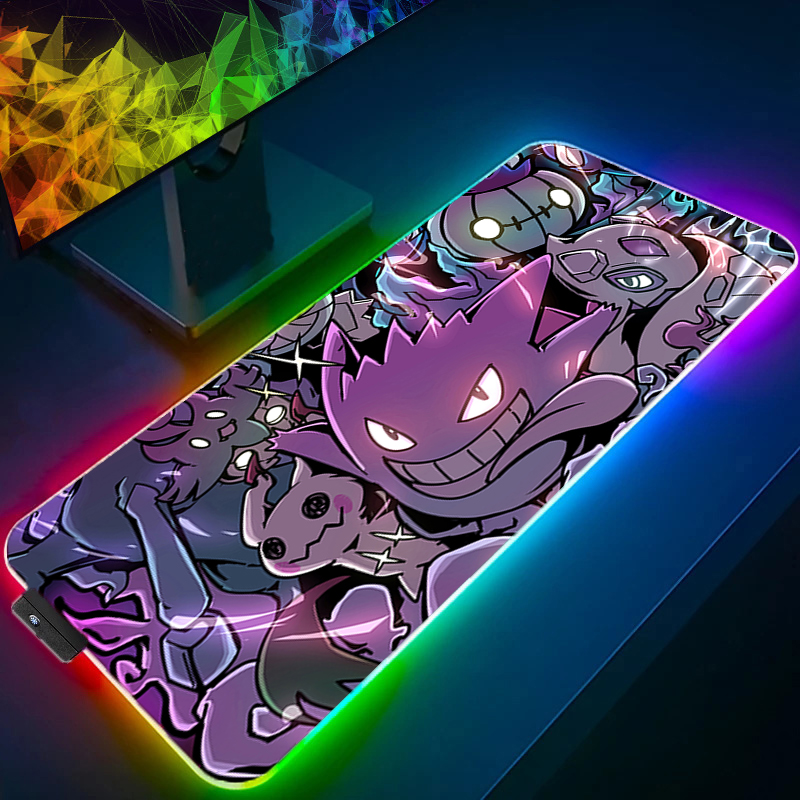 Esports Gaming Mouse Pad - RGB Mouse Pad Pokemon Pikachu Gengar