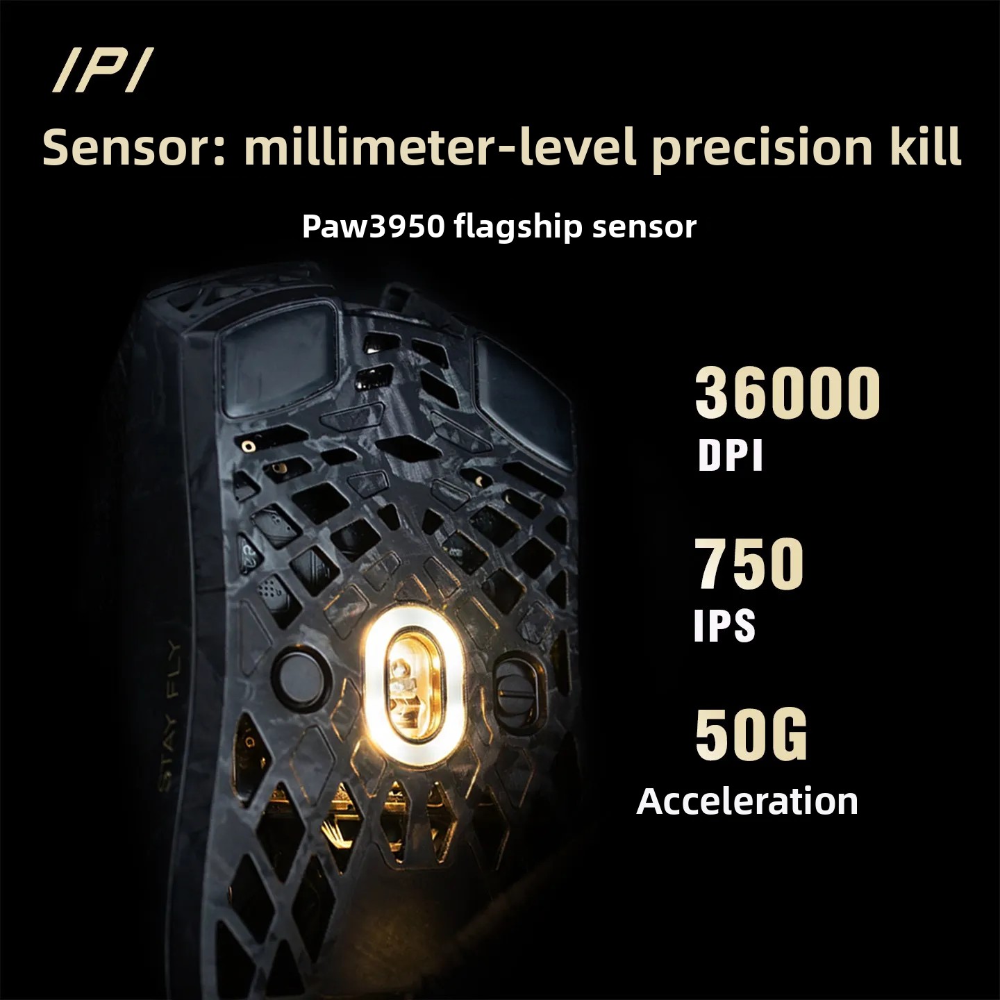 IPI STAY FLY Dual 8K PAW3950 M – обзор и цена Esports Gaming Mouse