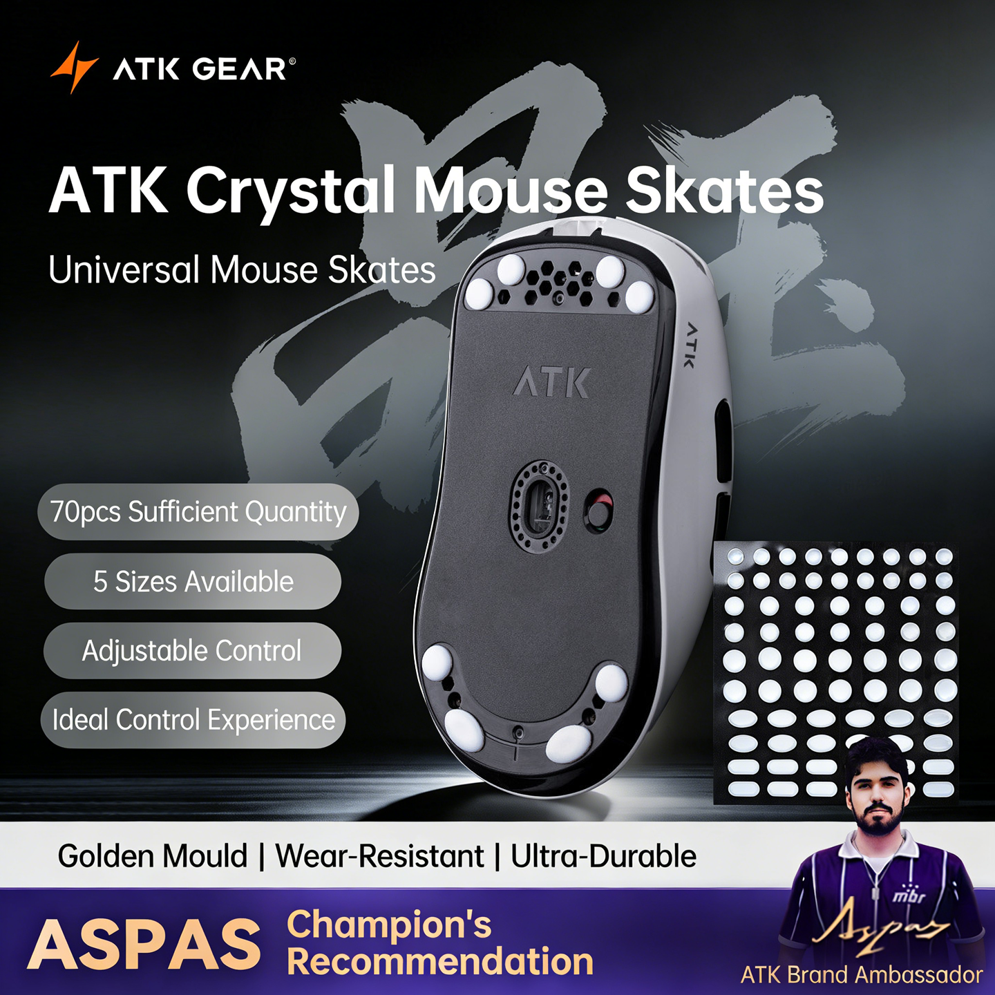 ATK Crystal Jade Teflon Mouse  – обзор и цена Esports Gaming Mouse Pad