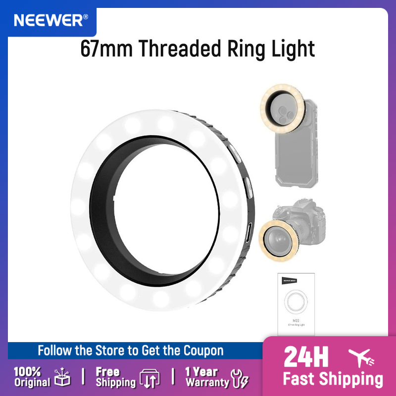 NEEWER Basics 67mm Threaded Ri – обзор и цена Webcam Ring Light