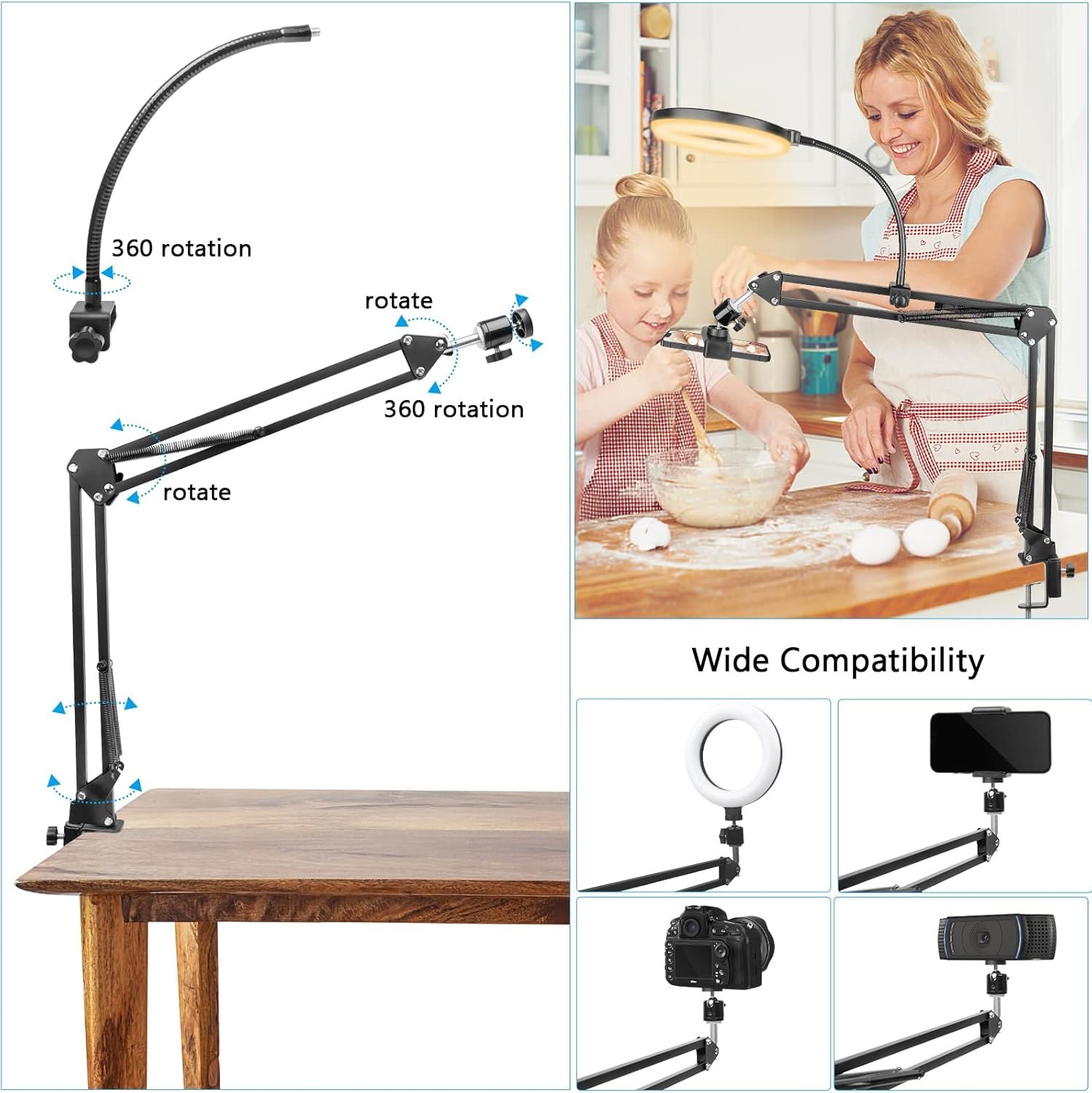 Ring Light with Stand and Phon – обзор и цена Webcam Ring Light