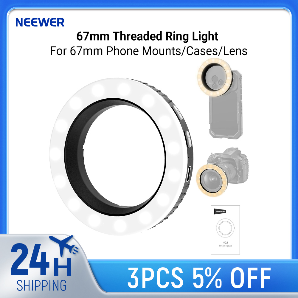 NEEWER Basics 67mm Threaded Ri – обзор и цена Webcam Ring Light
