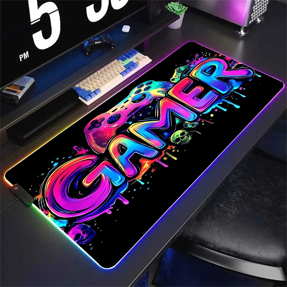 RGB Neon Gaming Controller Art – обзор и цена Esports Gaming Mouse Pad