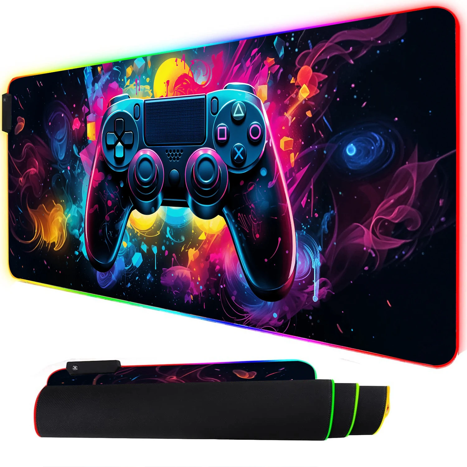 RGB Neon Gaming Controller Art – обзор и цена Esports Gaming Mouse Pad