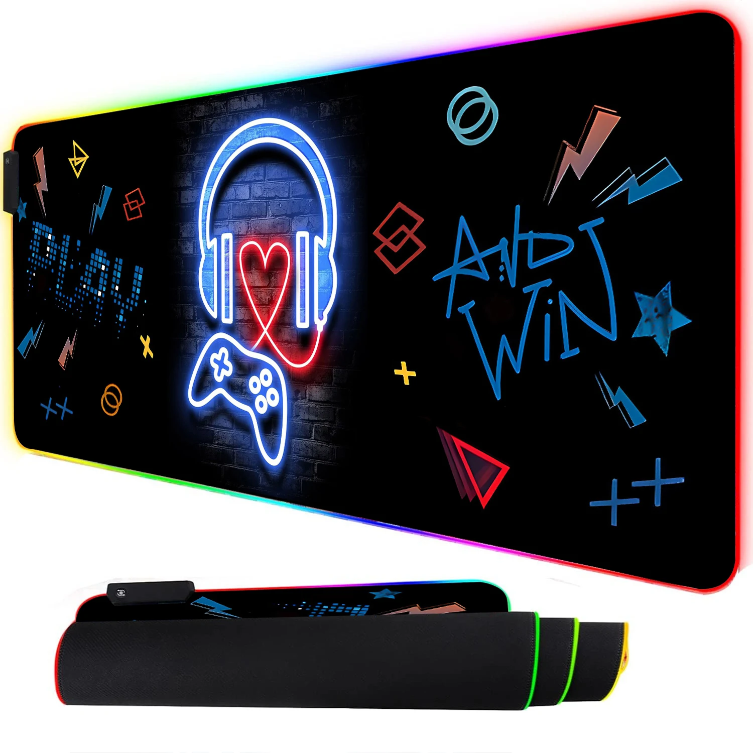 RGB Neon Gaming Controller Art – обзор и цена Esports Gaming Mouse Pad