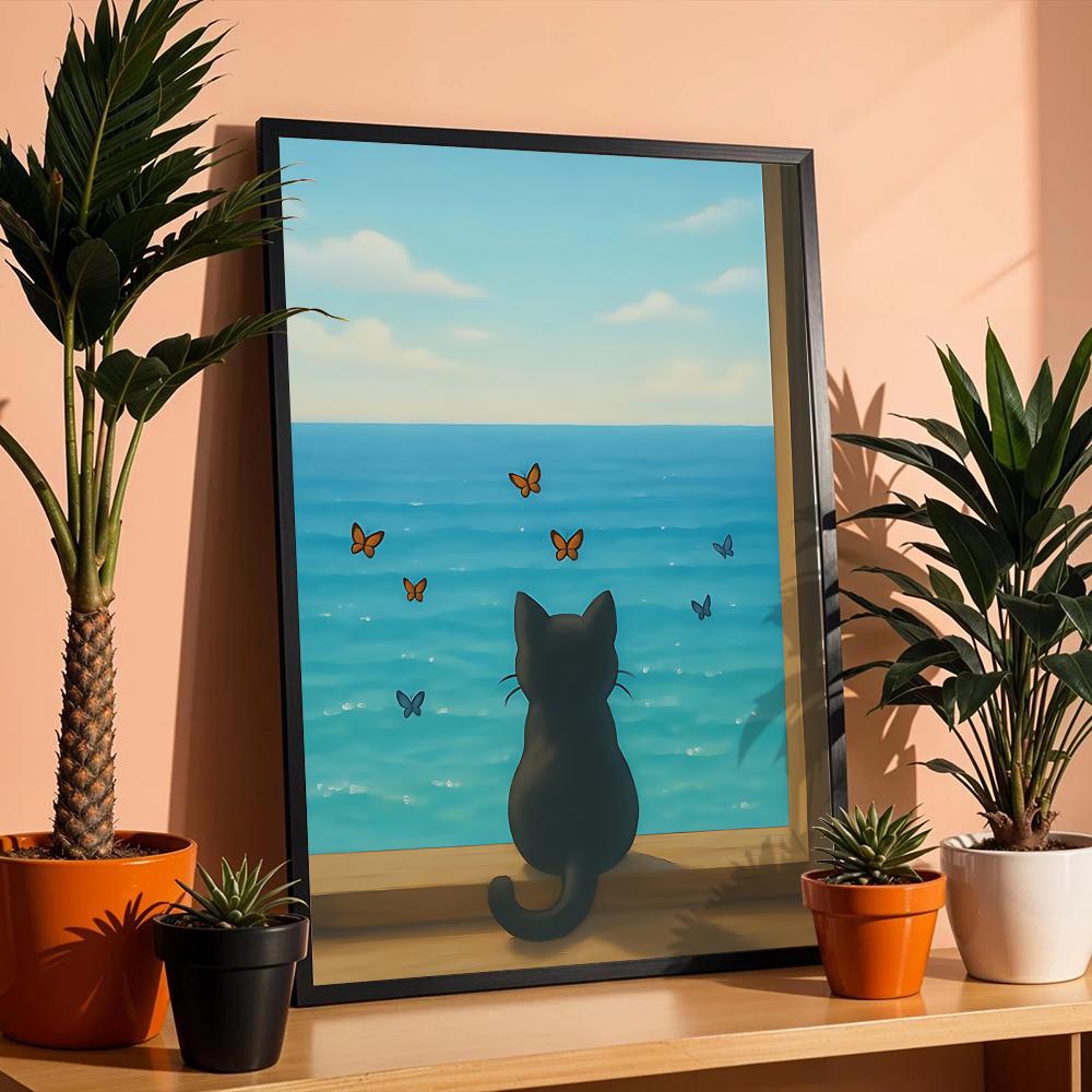 Cat on Beach Poster Wall Art R – обзор и цена Esports And Gaming Lounge