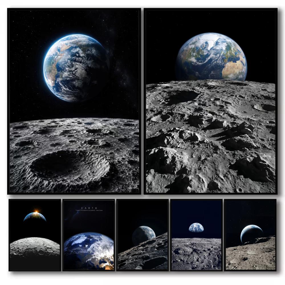Earth and Moon Painting Canvas – обзор и цена Esports And Gaming Lounge
